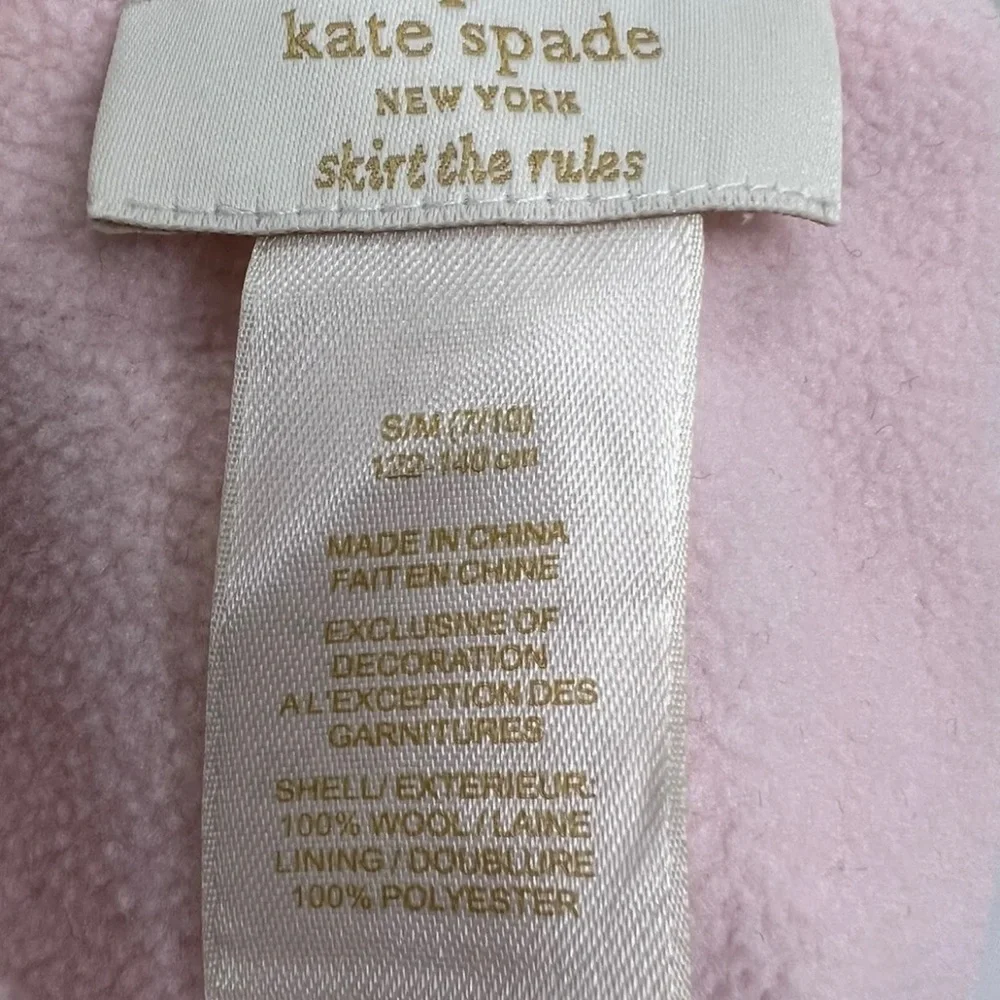 Kate Spade New York Pink winter Hat & Mittens Set youth small 7/10